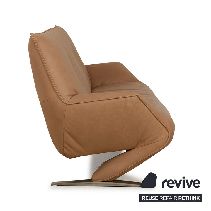 Koinor Safira Leder Dreisitzer Beige Camel Sofa Couch