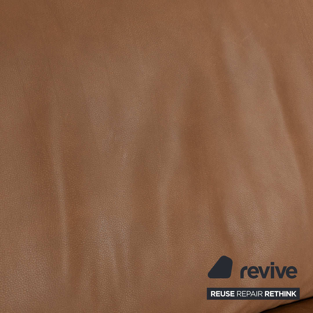 Koinor Safira Leder Dreisitzer Beige Camel Sofa Couch