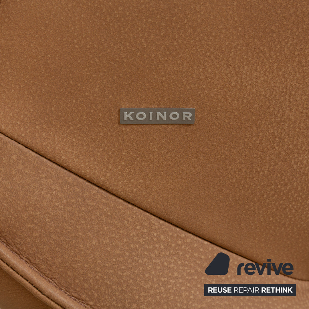 Canapé trois places Koinor Safira en cuir beige camel