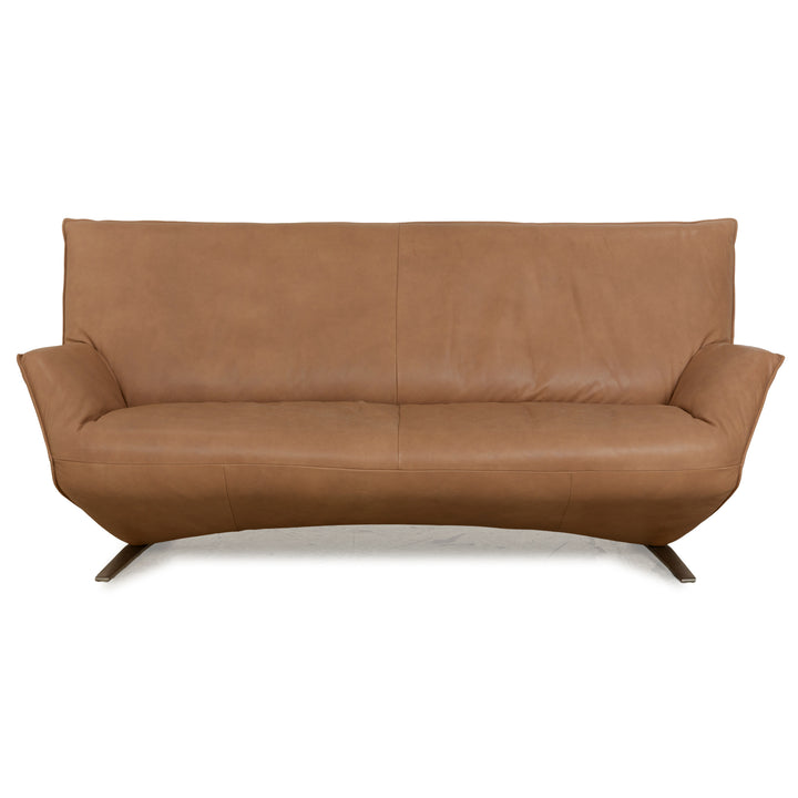 Koinor Safira Leder Dreisitzer Beige Camel Sofa Couch