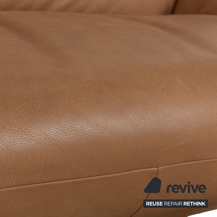 Koinor Safira Leder Dreisitzer Beige Camel Sofa Couch