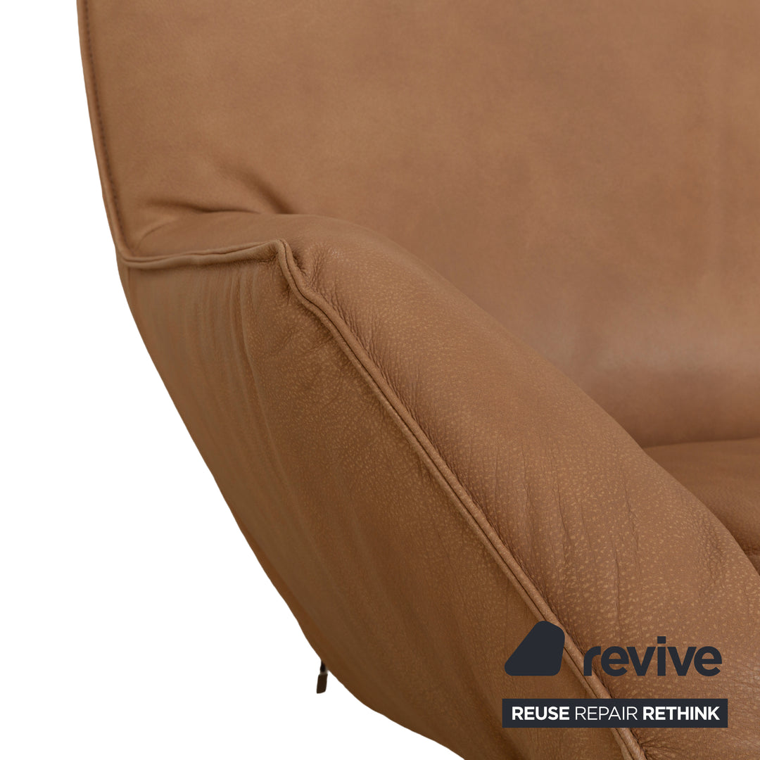 Koinor Safira Leder Dreisitzer Beige Camel Sofa Couch