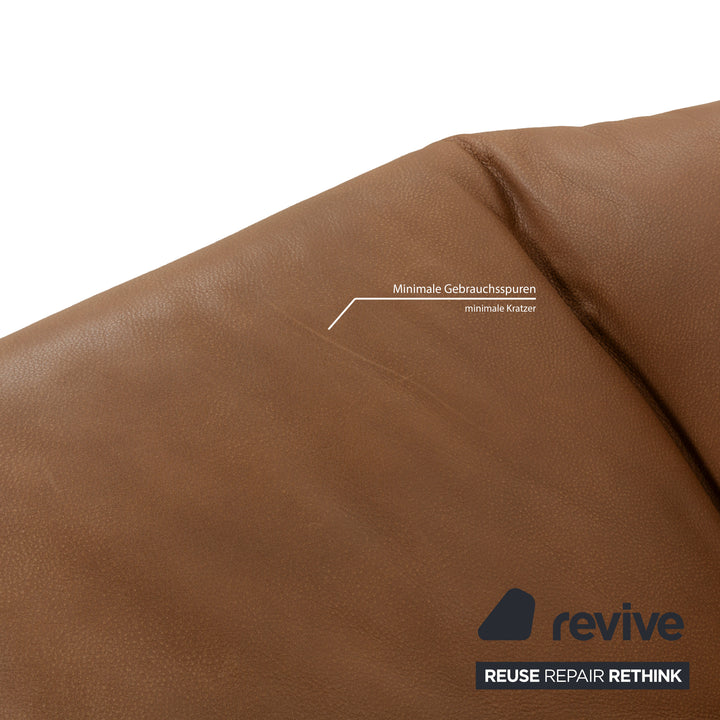 Koinor Safira Leder Dreisitzer Beige Camel Sofa Couch