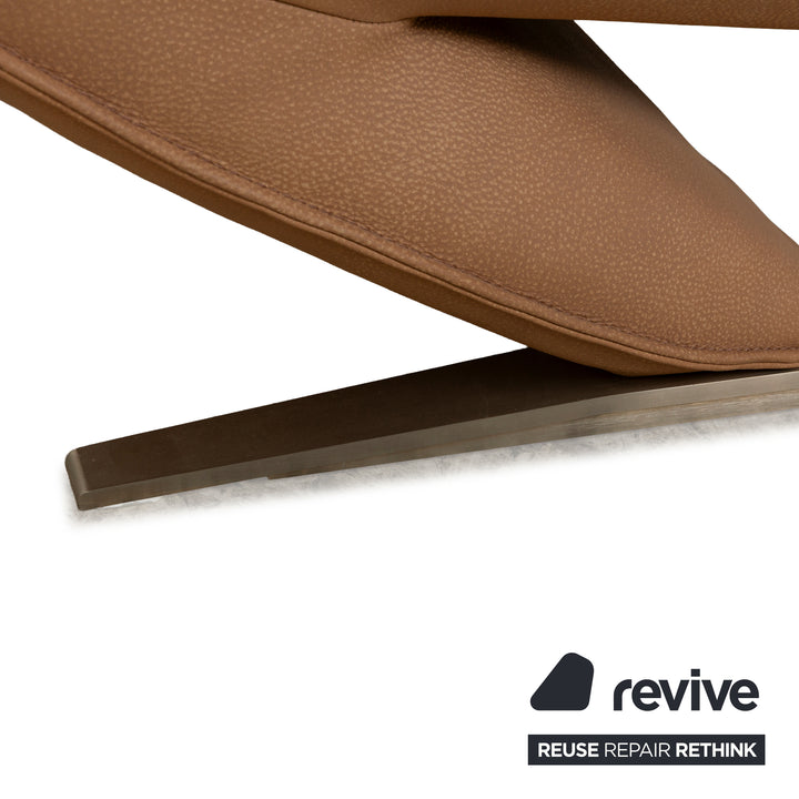 Canapé trois places Koinor Safira en cuir beige camel