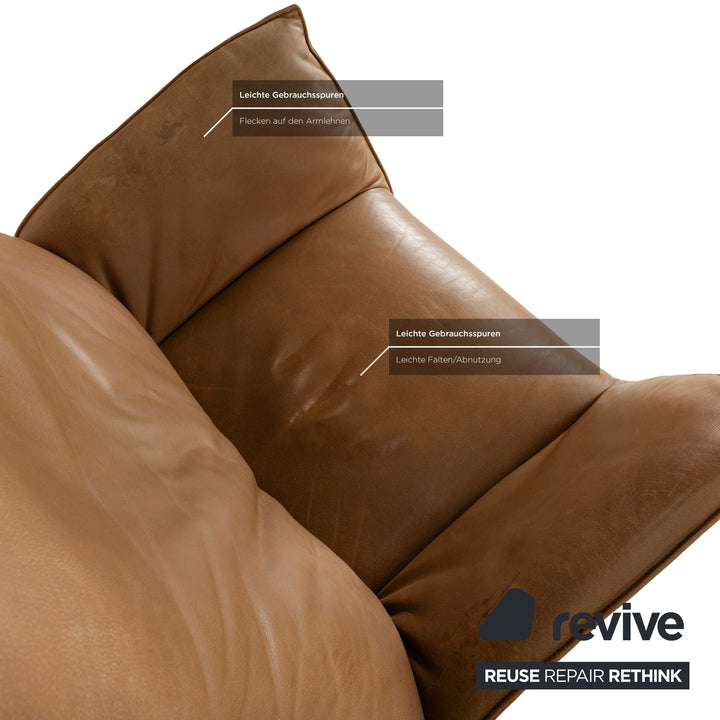 Koinor Safira Leather Armchair Beige Camel electr. Battery function