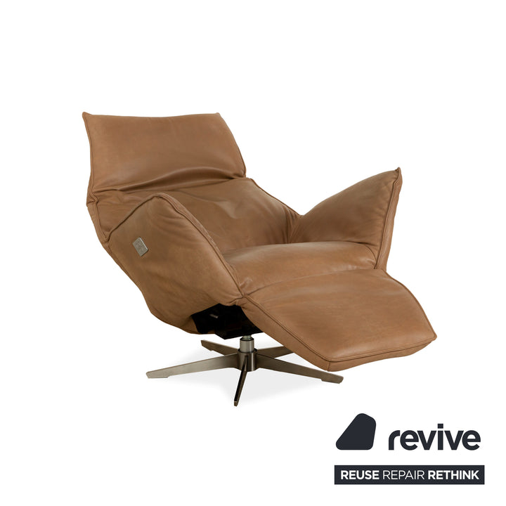 Koinor Safira Leather Armchair Beige Camel electr. Battery function