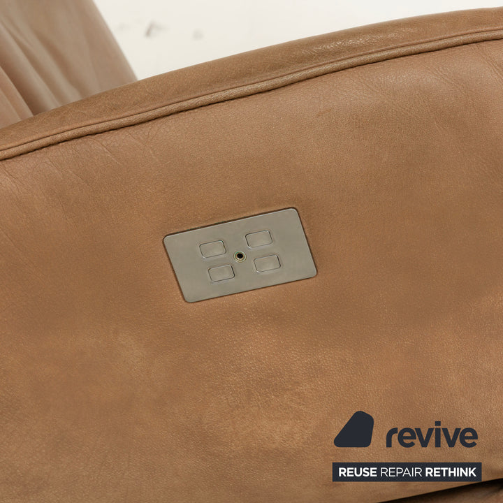 Koinor Safira Leather Armchair Beige Camel electr. Battery function