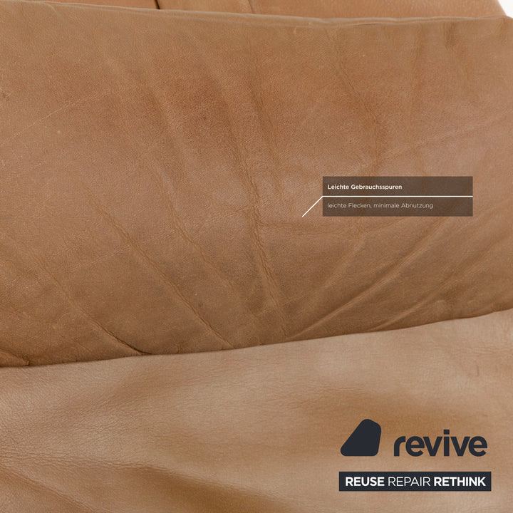Koinor Safira Leather Armchair Beige Camel electr. Battery function