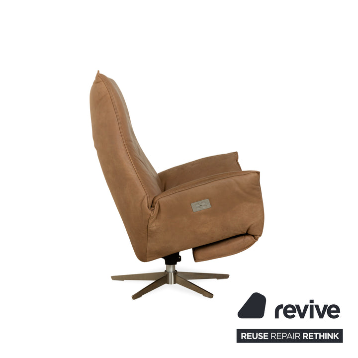 Koinor Safira Leather Armchair Beige Camel electr. Battery function