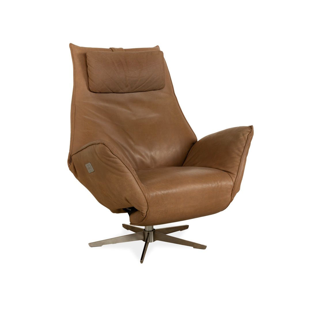 Koinor Safira Leather Armchair Beige Camel electr. Battery function