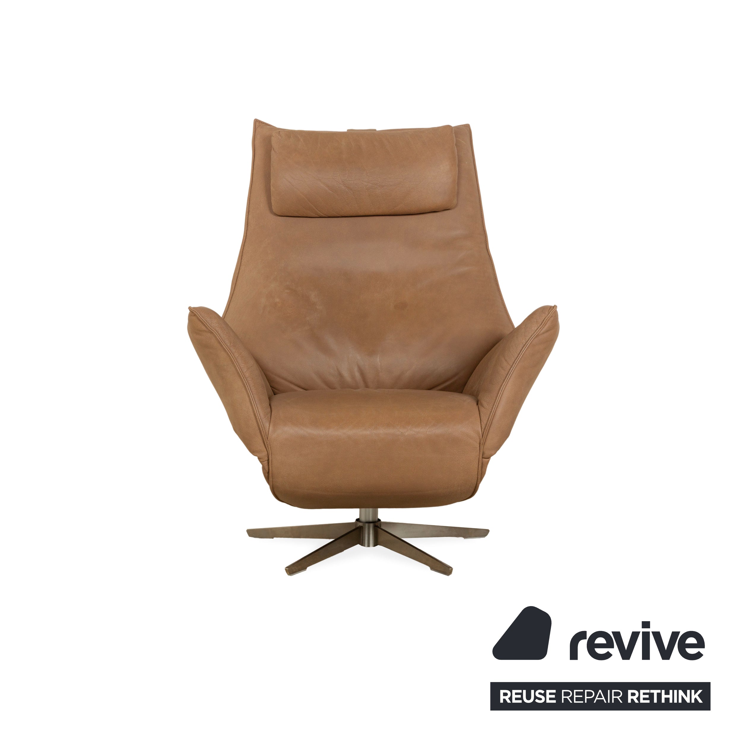 Koinor Safira Leather Armchair Beige Camel electr. Battery function