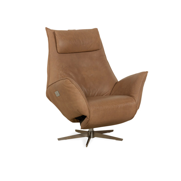 Koinor Safira Leather Armchair Beige Camel electr. Battery function