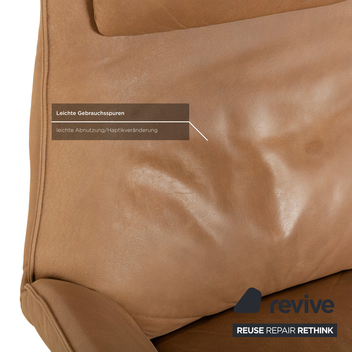 Koinor Safira Leather Armchair Beige Camel electr. Battery function