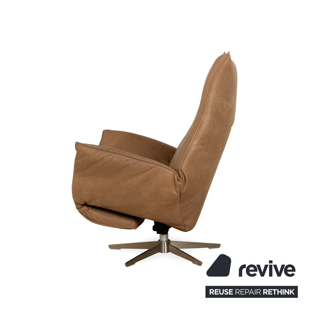 Koinor Safira Leather Armchair Beige Camel electr. Battery function