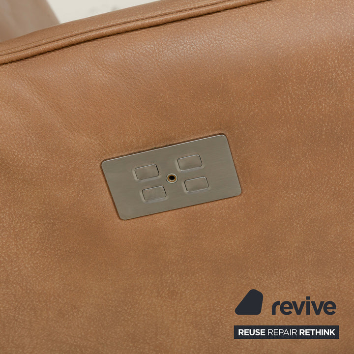 Koinor Safira Leather Armchair Beige Camel electr. Battery function