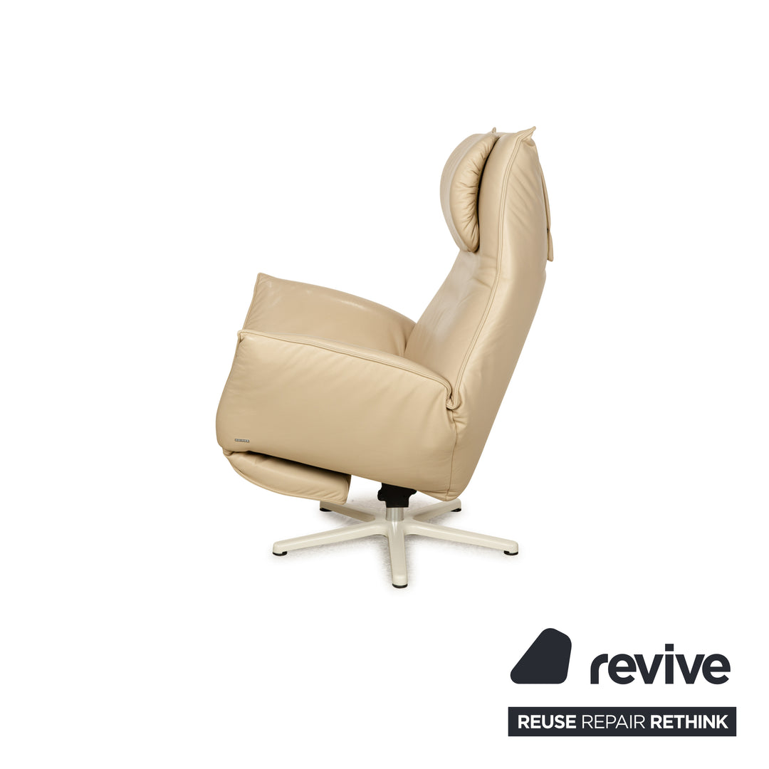 Koinor Safira Leder Sessel Beige elektrische Funktion Relaxfunktion