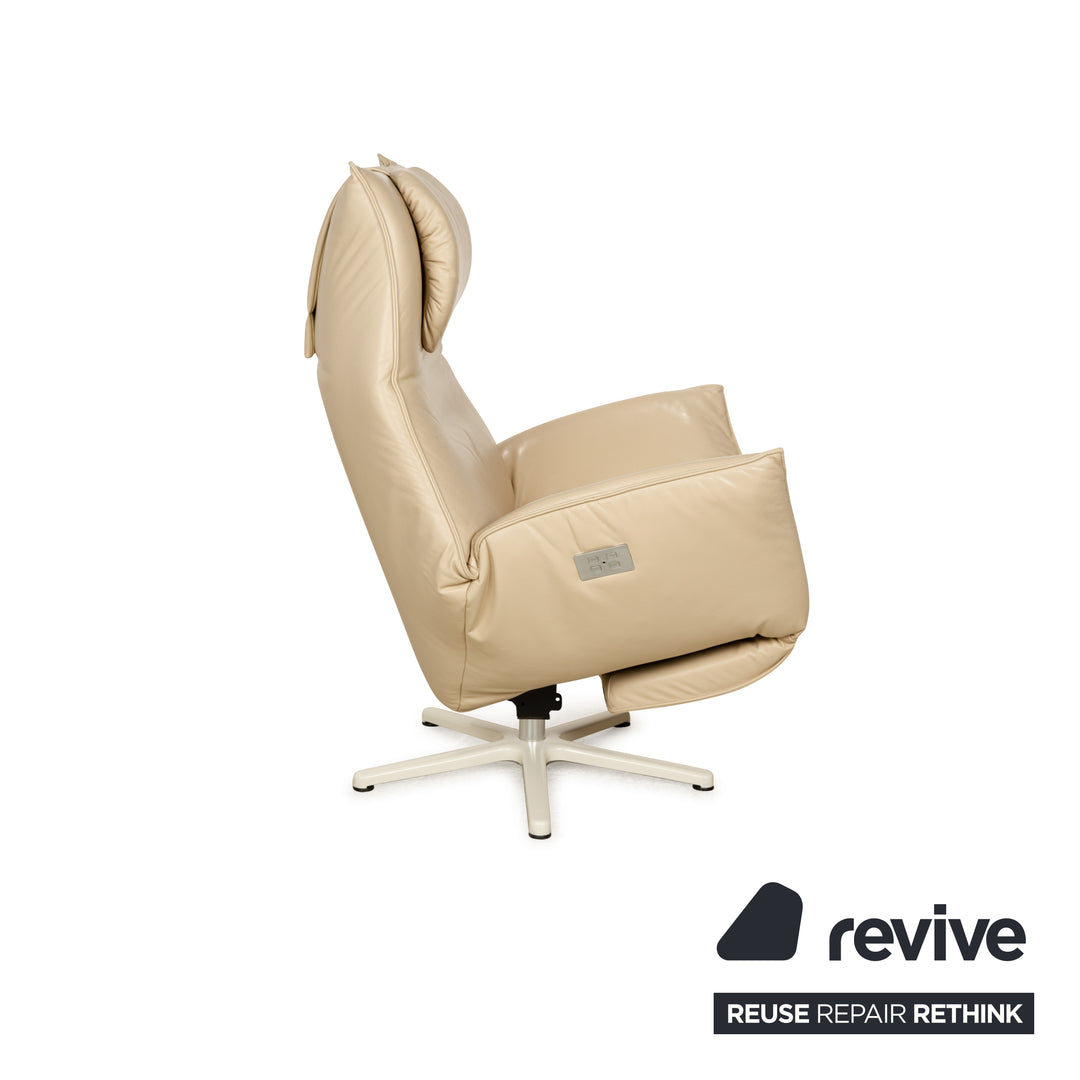 Koinor Safira Leder Sessel Beige elektrische Funktion Relaxfunktion