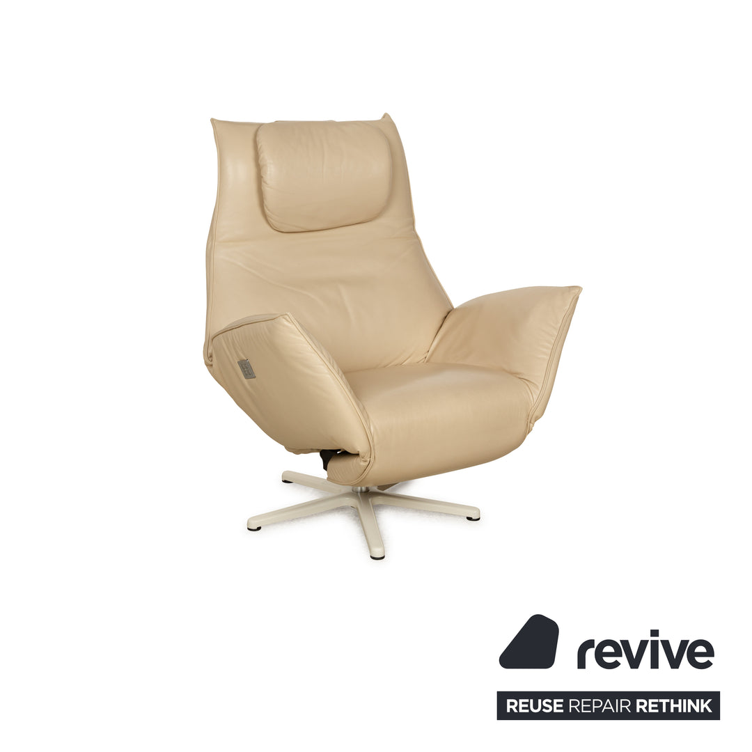 Koinor Safira Leder Sessel Beige elektrische Funktion Relaxfunktion