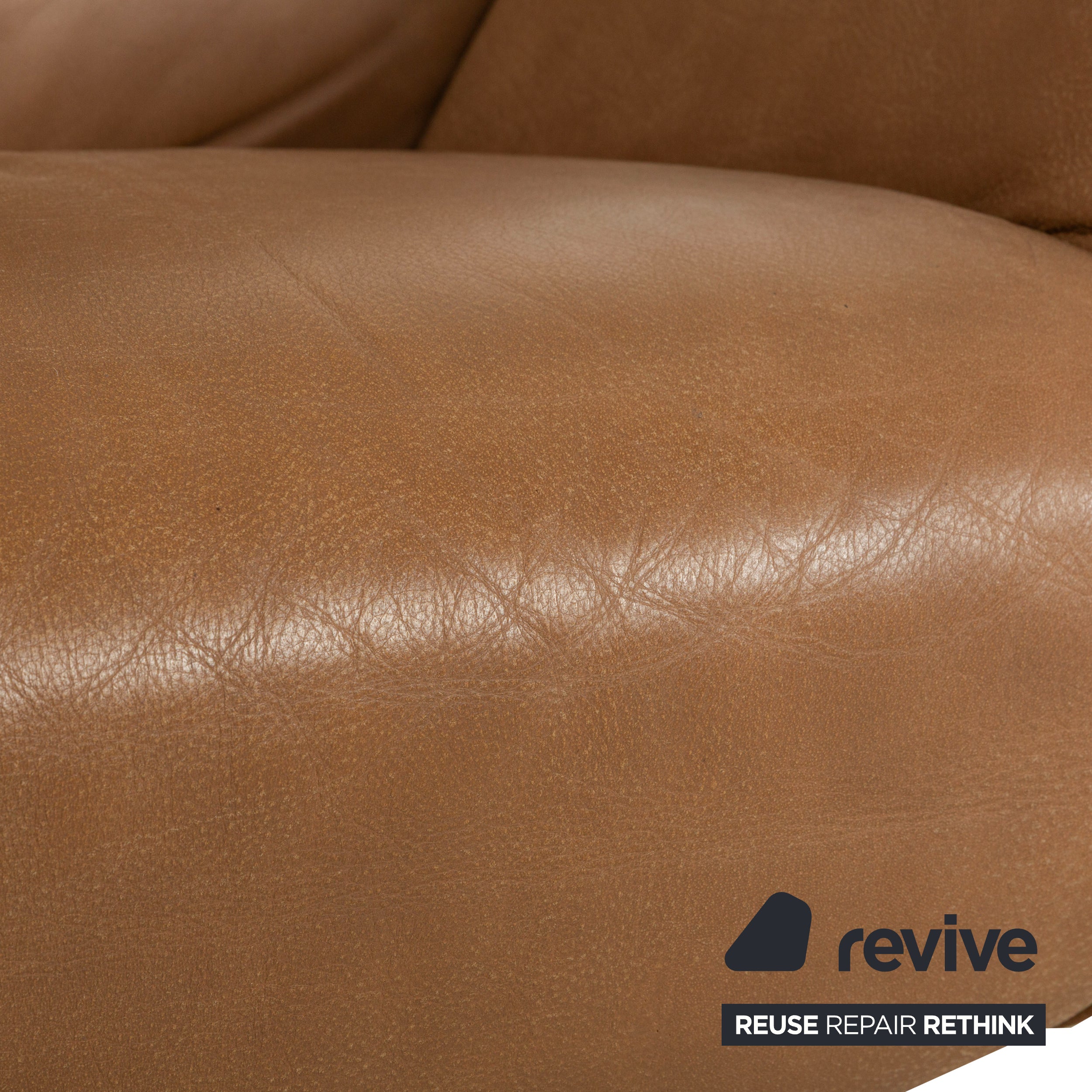 Koinor Safira leather armchair set beige camel electr. Battery function