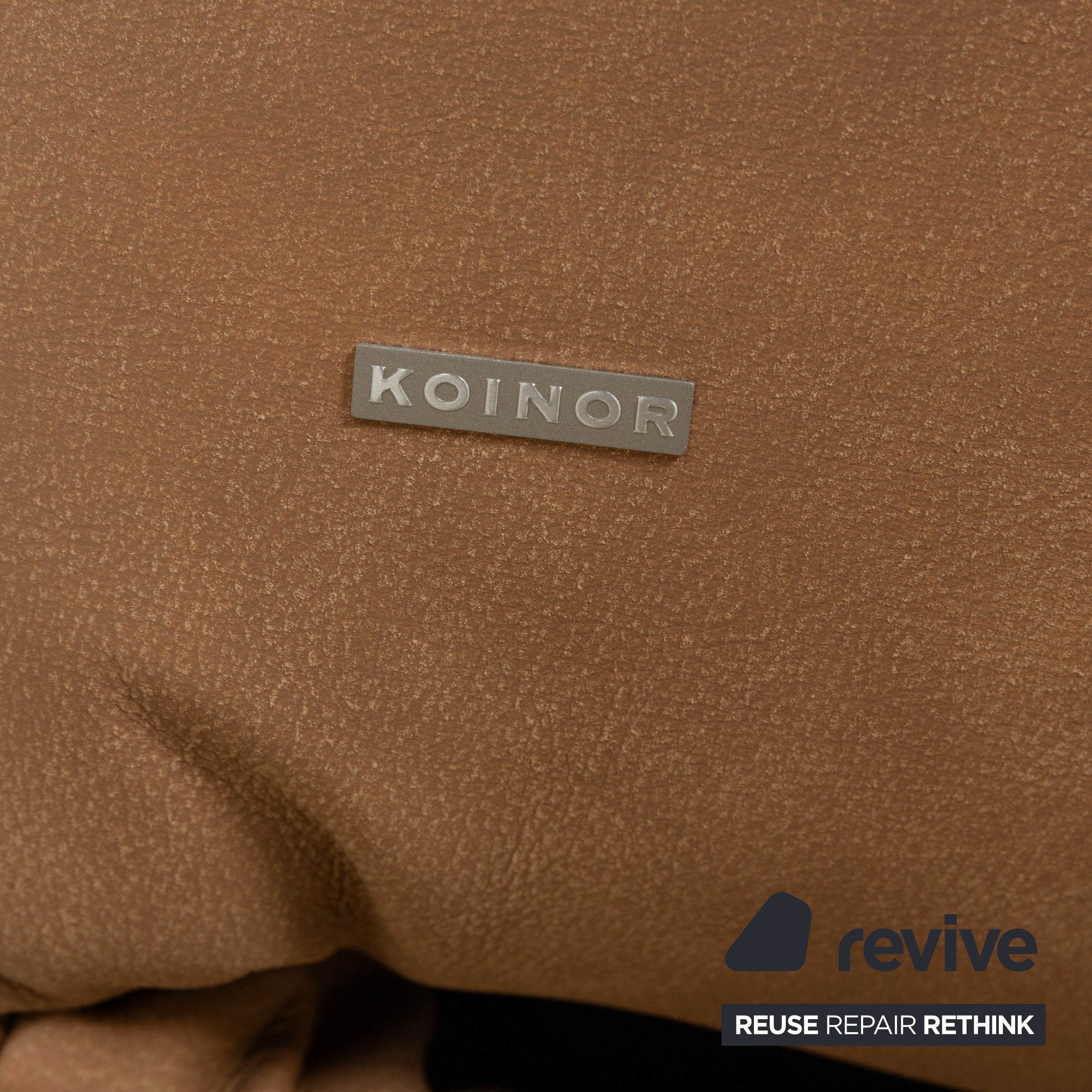 Koinor Safira leather armchair set beige camel electr. Battery function