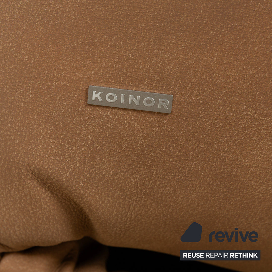 Koinor Safira Leder Sessel-Garnitur Beige Camel elektr. Funktion Akku