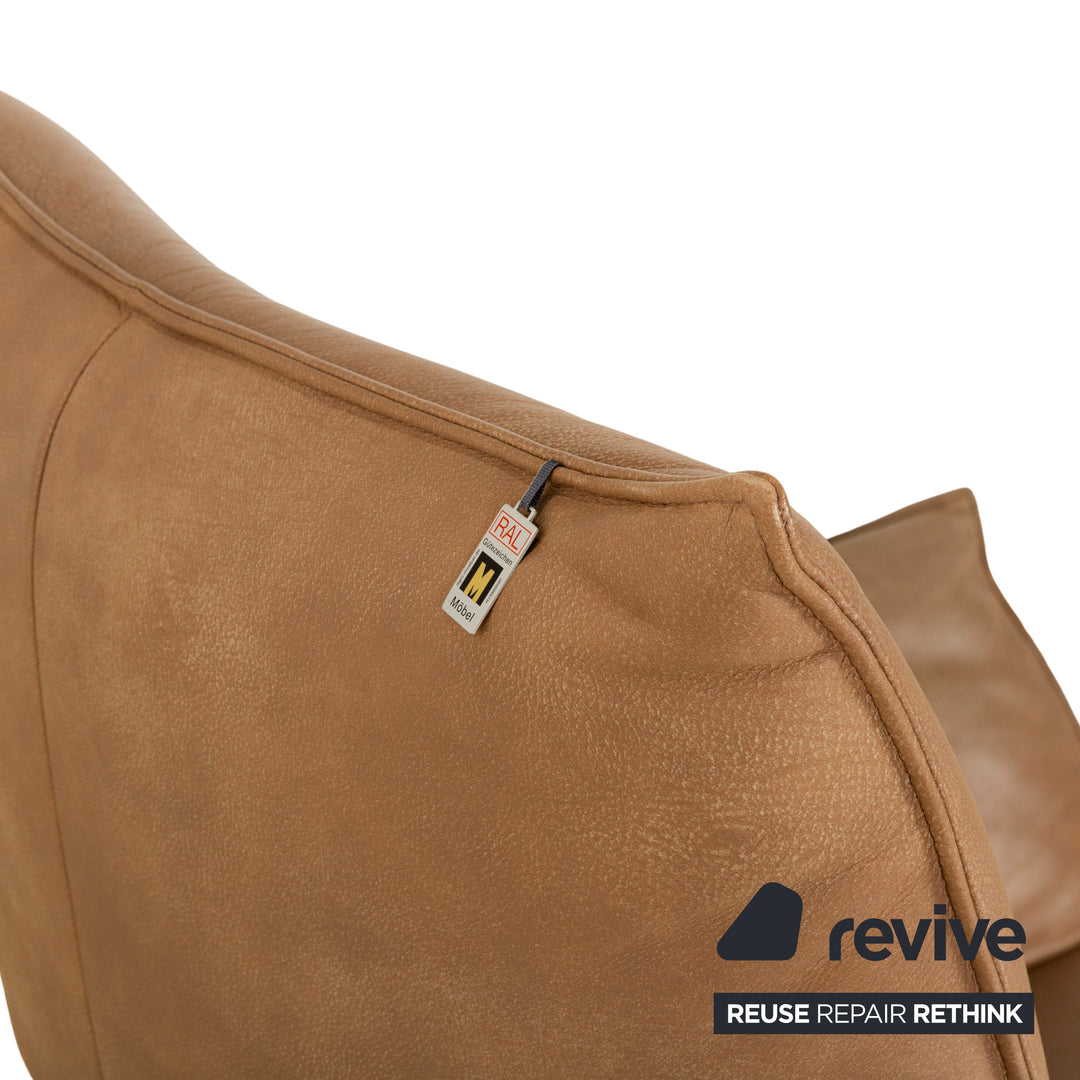 Koinor Safira Leder Sessel-Garnitur Beige Camel elektr. Funktion Akku