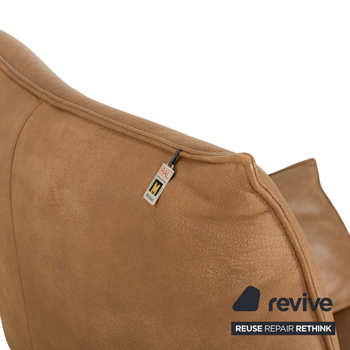 Koinor Safira Leder Sessel-Garnitur Beige Camel elektr. Funktion Akku