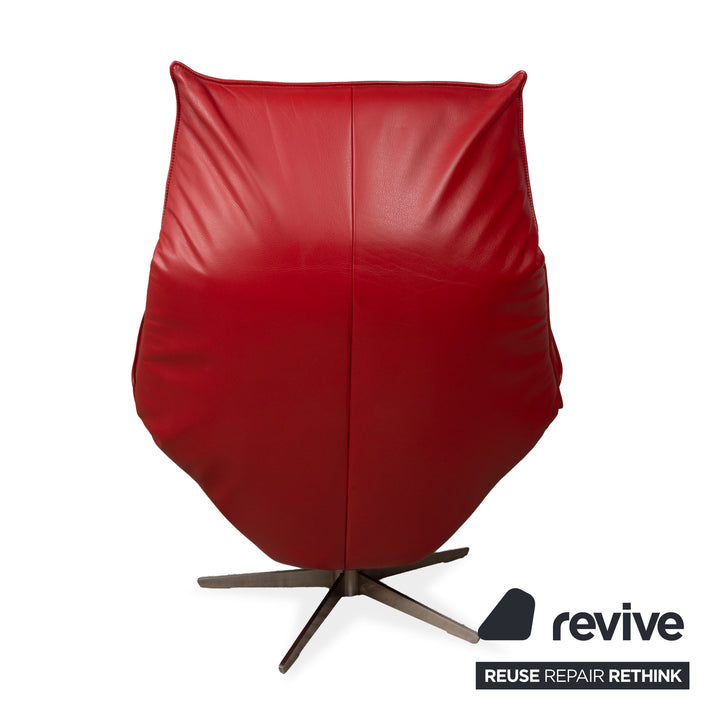 Koinor Safira Leder Sessel Rot inkl. Relaxfunktion und Fußteil manuelle Funktion