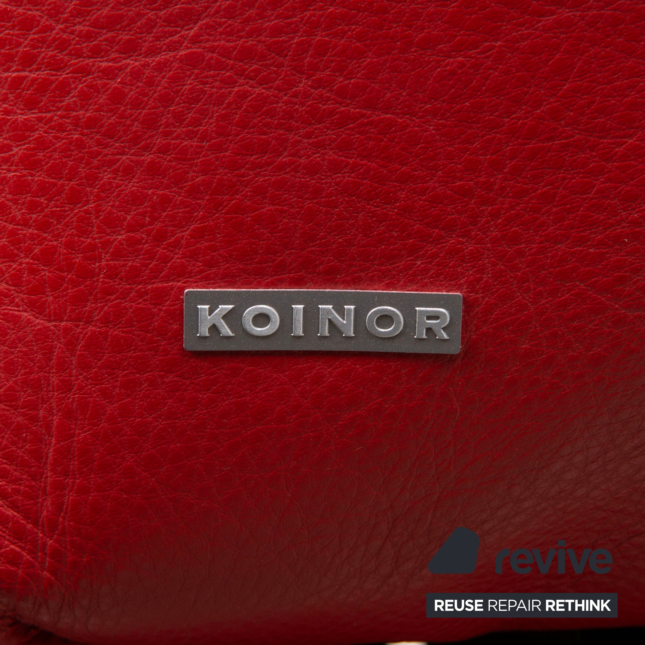Koinor Safira Leder Sessel Rot inkl. Relaxfunktion und Fußteil manuelle Funktion