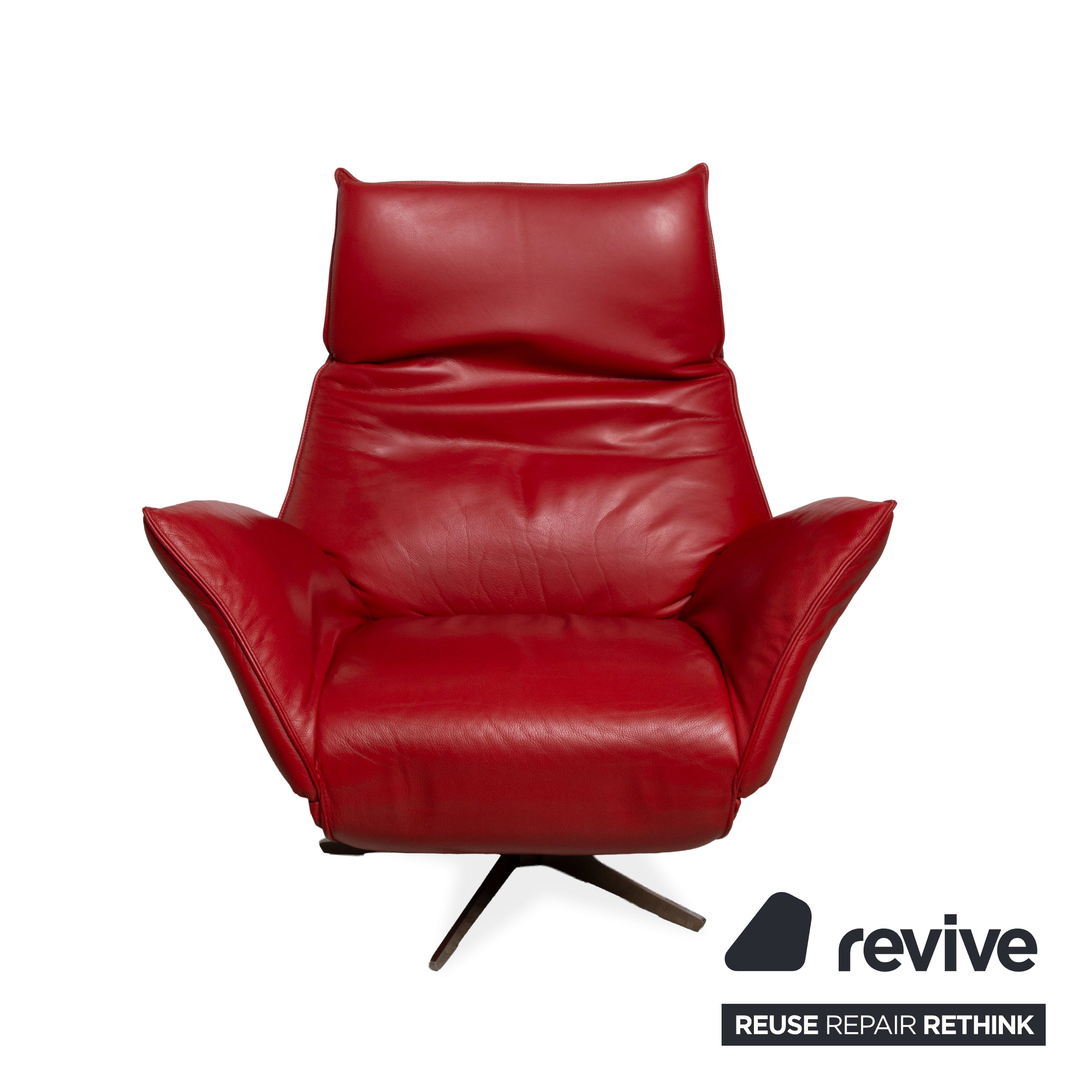 Koinor Safira Leder Sessel Rot inkl. Relaxfunktion und Fußteil manuelle Funktion