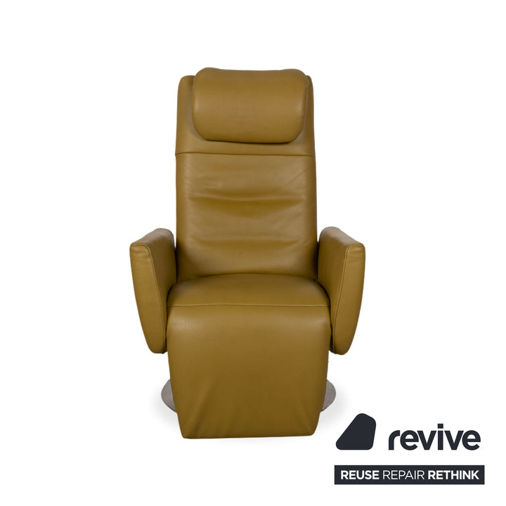 Fauteuil en cuir vert Koinor Seneca avec fonction électrique