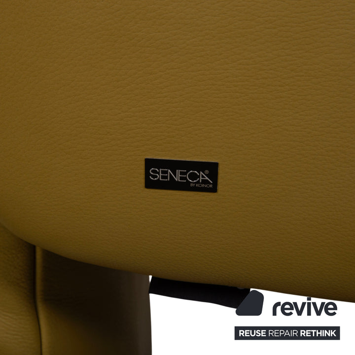 Fauteuil en cuir vert Koinor Seneca avec fonction électrique