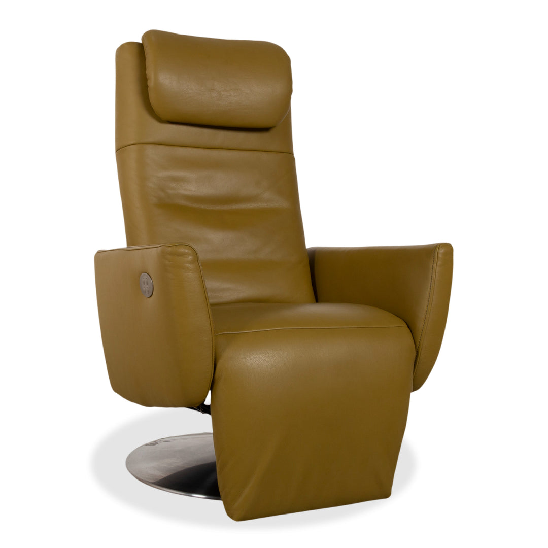 Fauteuil en cuir vert Koinor Seneca avec fonction électrique