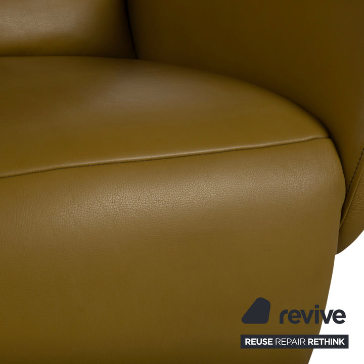 Fauteuil en cuir vert Koinor Seneca avec fonction électrique