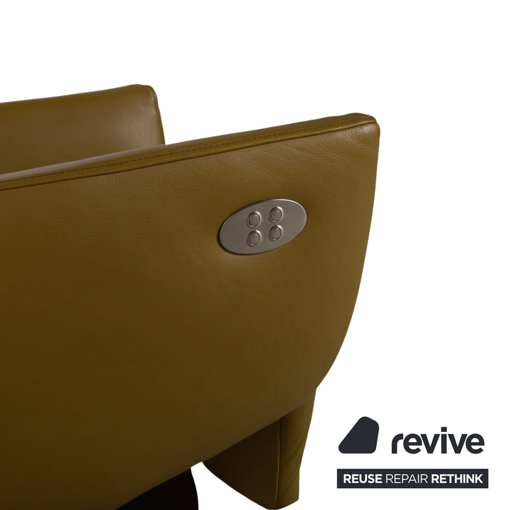 Fauteuil en cuir vert Koinor Seneca avec fonction électrique