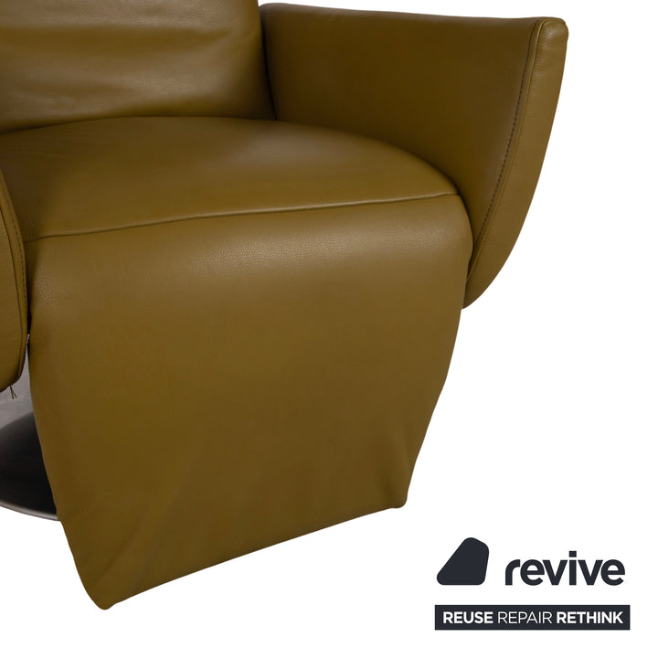 Fauteuil en cuir vert Koinor Seneca avec fonction électrique