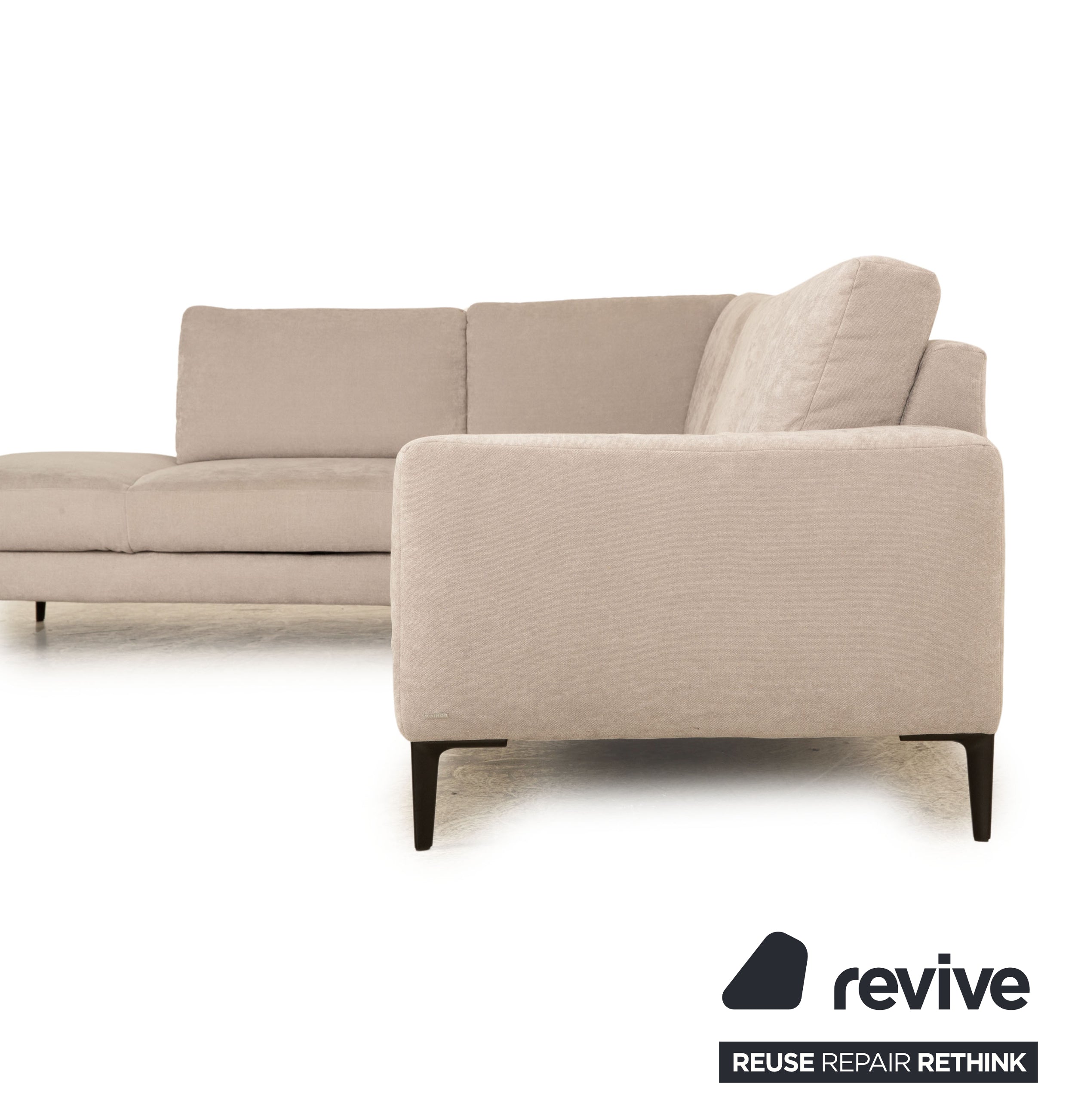 Koinor mise à niveau canapé d'angle en tissu gris taupe fonction manuelle canapé canapé