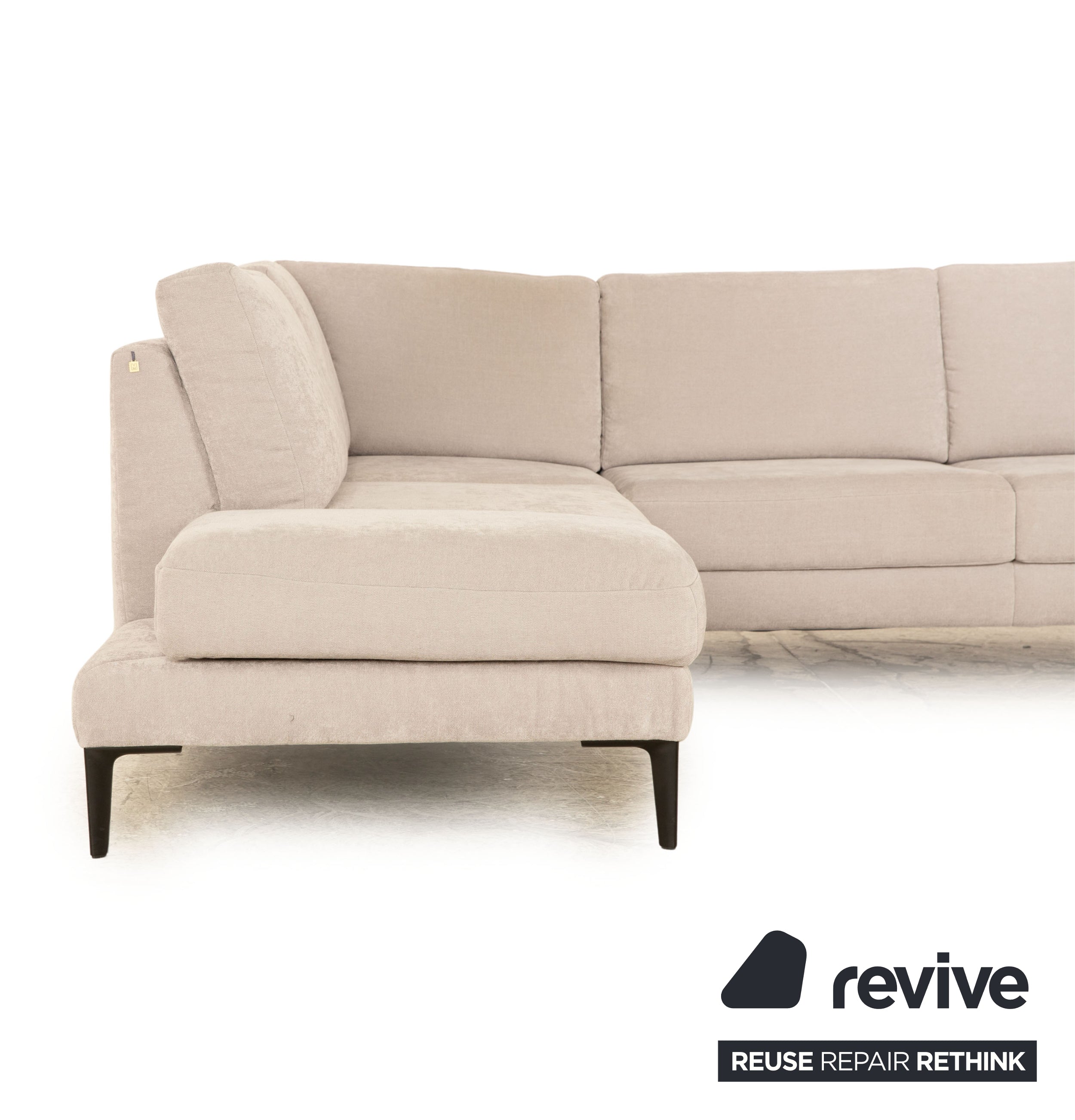 Koinor mise à niveau canapé d'angle en tissu gris taupe fonction manuelle canapé canapé