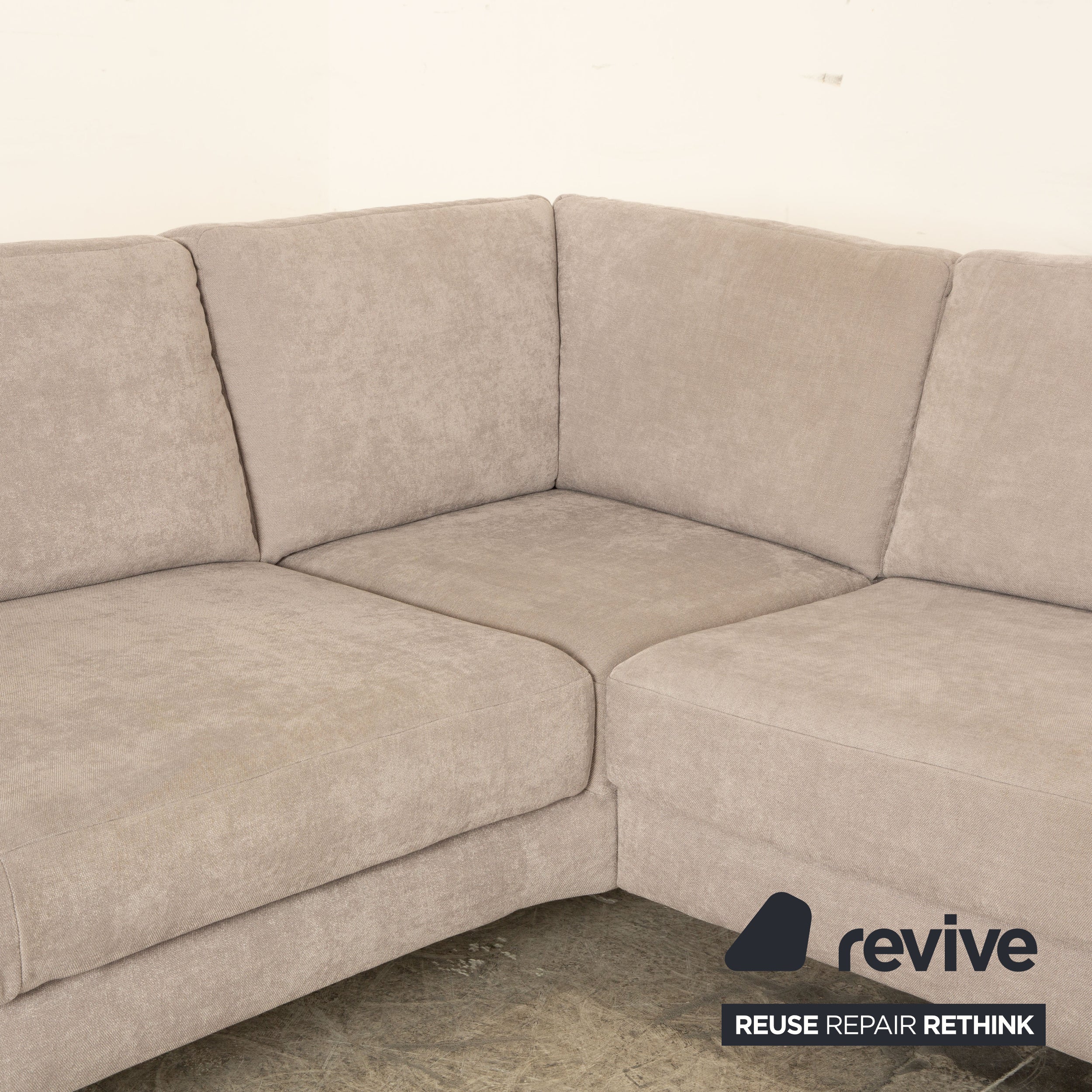 Koinor mise à niveau canapé d'angle en tissu gris taupe fonction manuelle canapé canapé