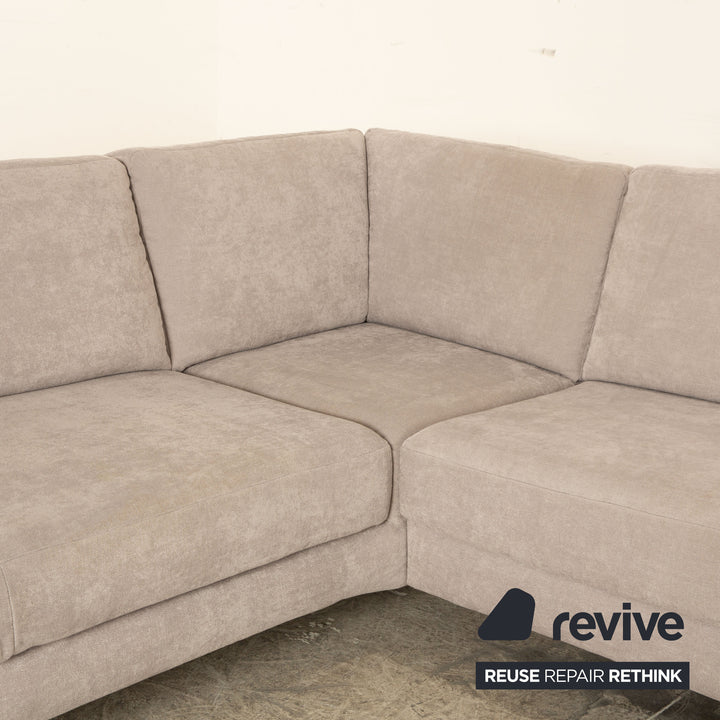 Koinor Upgrade Fabric Corner Sofa Grey Taupe Manual Function Sofa Couch