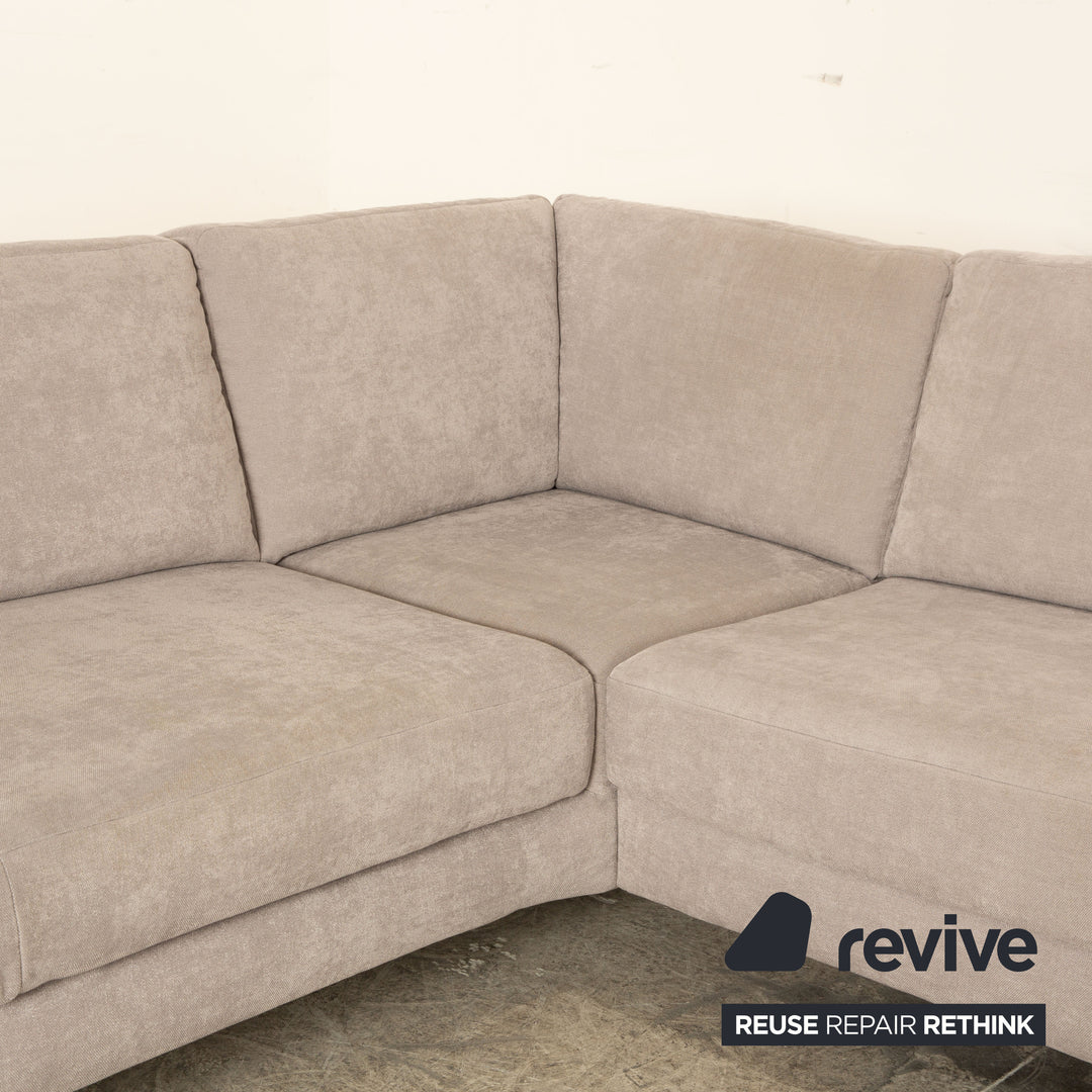 Koinor Upgrade Fabric Corner Sofa Grey Taupe Manual Function Sofa Couch