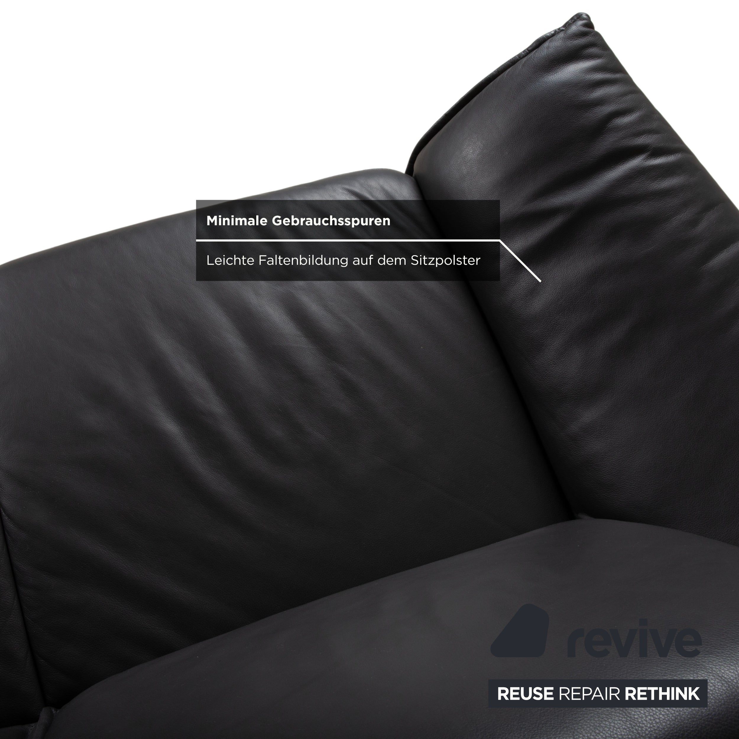 Koinor Vanda Garnitur 2x Zweisitzer Leder Sofa Anthrazit Couch manuelle Funktion
