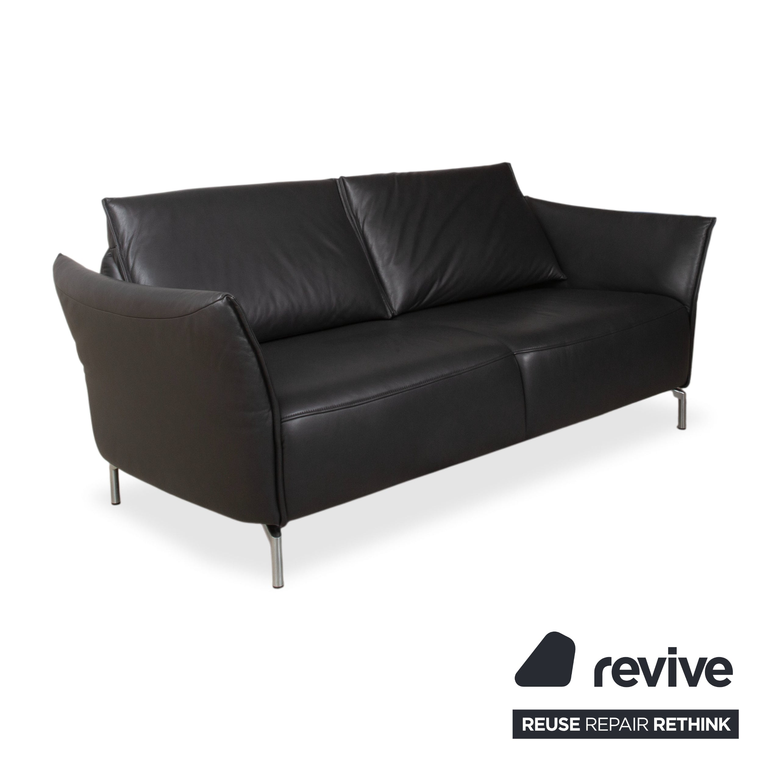 Koinor Vanda Garnitur 2x Zweisitzer Leder Sofa Anthrazit Couch manuelle Funktion
