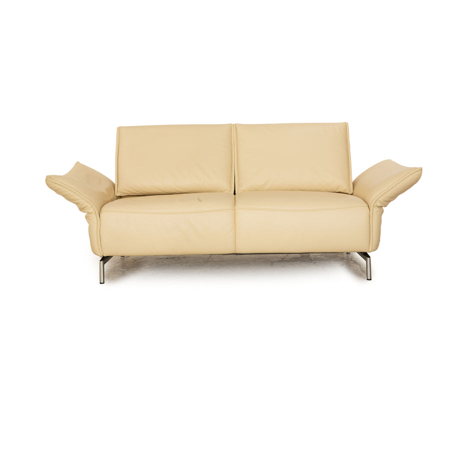 Koinor Vanda Leather Two Seater Beige Manual Function Sofa Couch