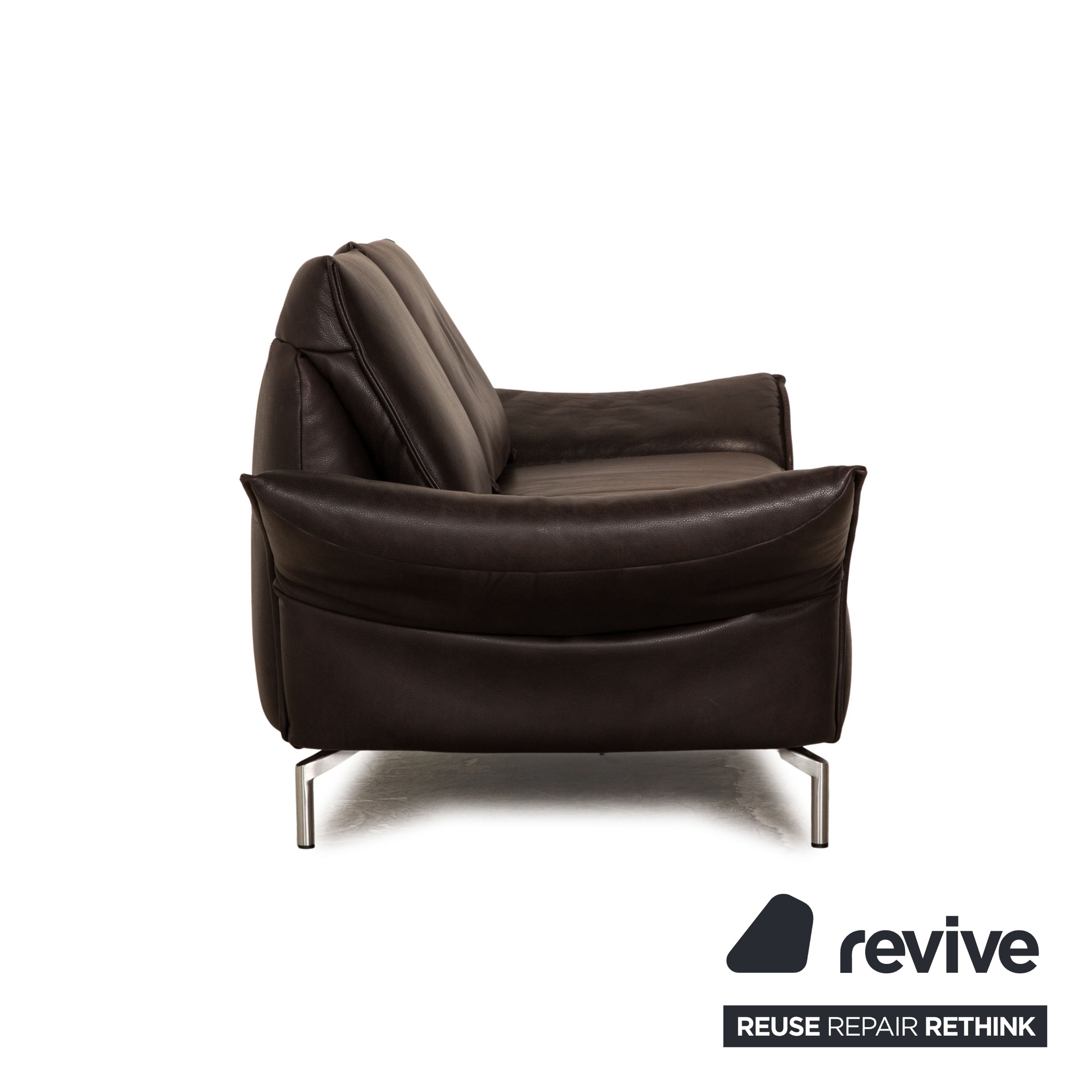 Koinor Vanda cuir deux places marron marron foncé canapé canapé fonction manuelle