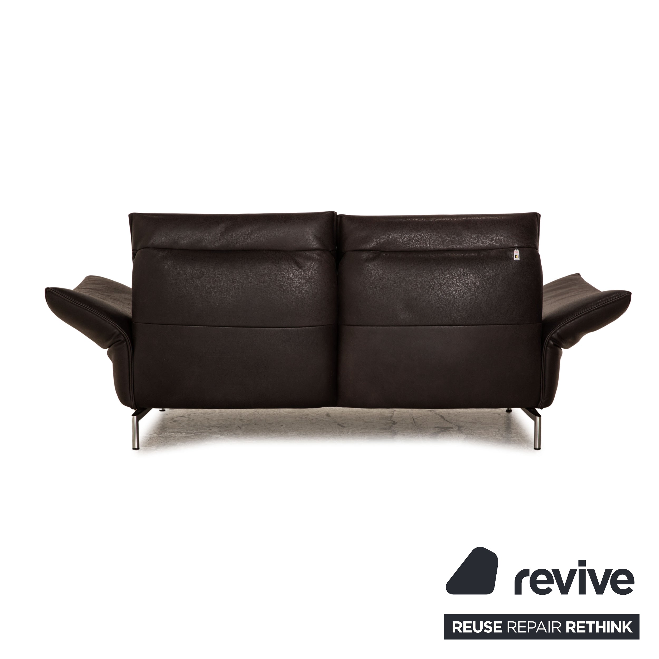 Koinor Vanda cuir deux places marron marron foncé canapé canapé fonction manuelle