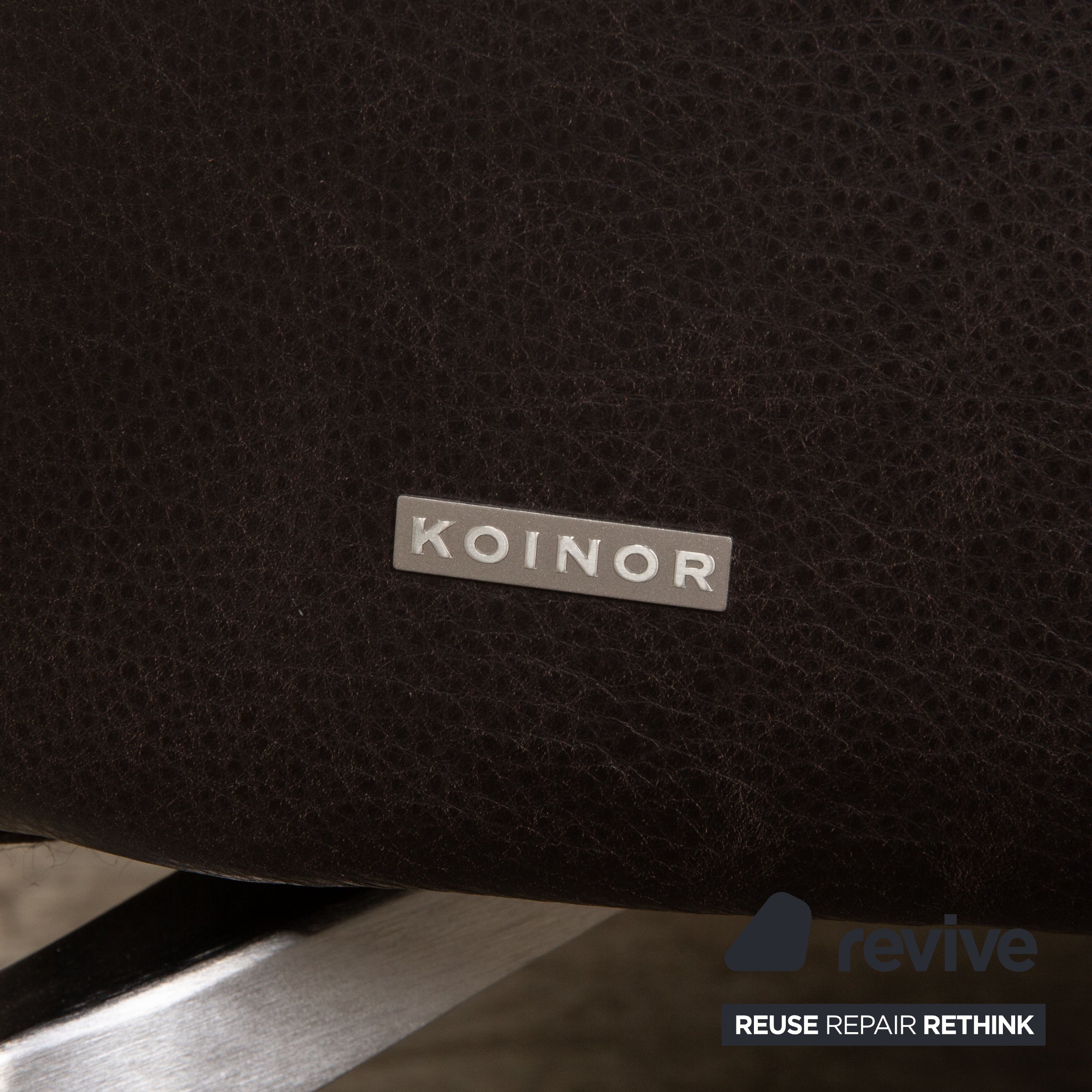 Koinor Vanda cuir deux places marron marron foncé canapé canapé fonction manuelle