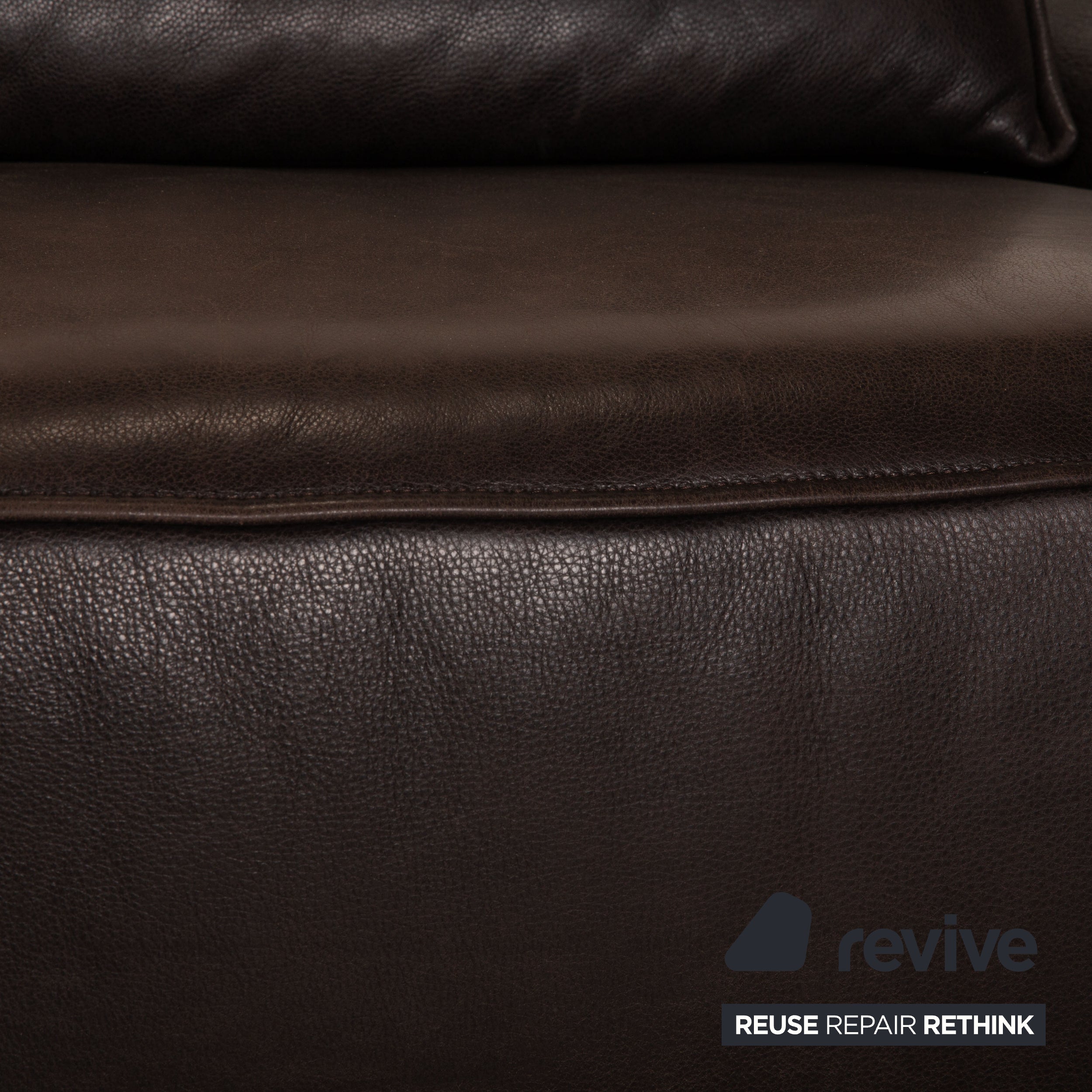 Koinor Vanda cuir deux places marron marron foncé canapé canapé fonction manuelle