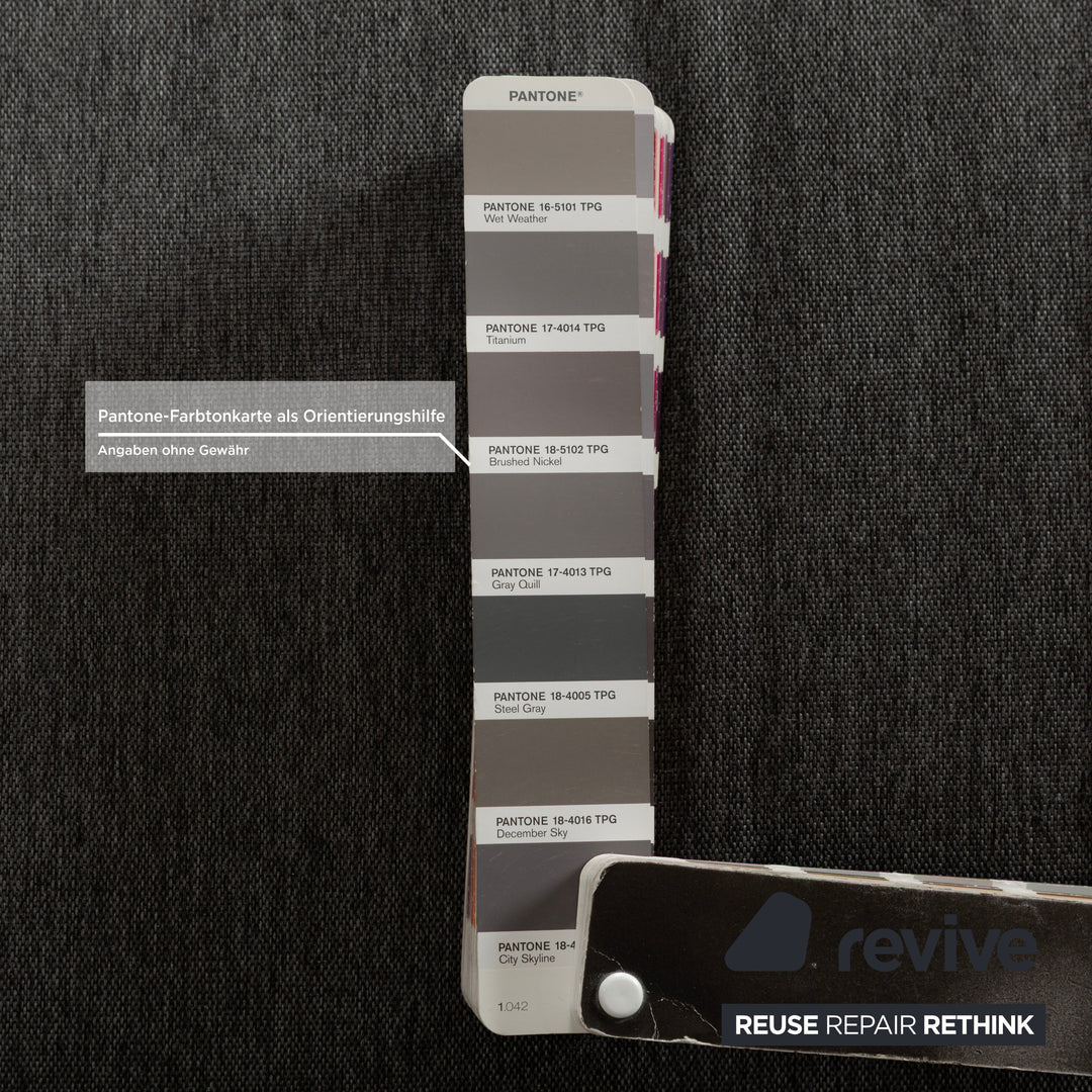 Koinor Vanda fabric corner sofa grey manual function chaise longue right sofa couch