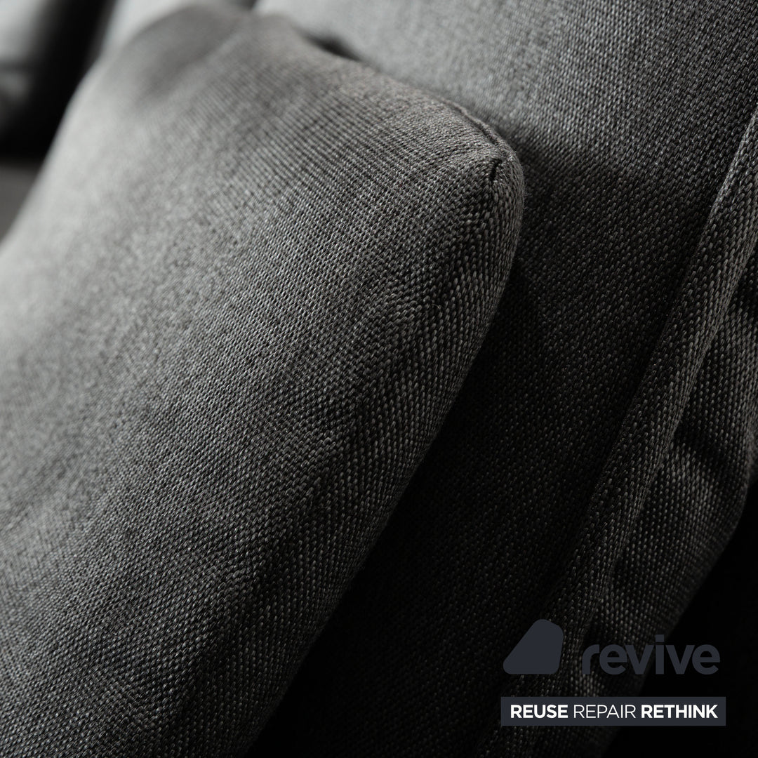 Koinor Vanda fabric corner sofa grey manual function chaise longue right sofa couch